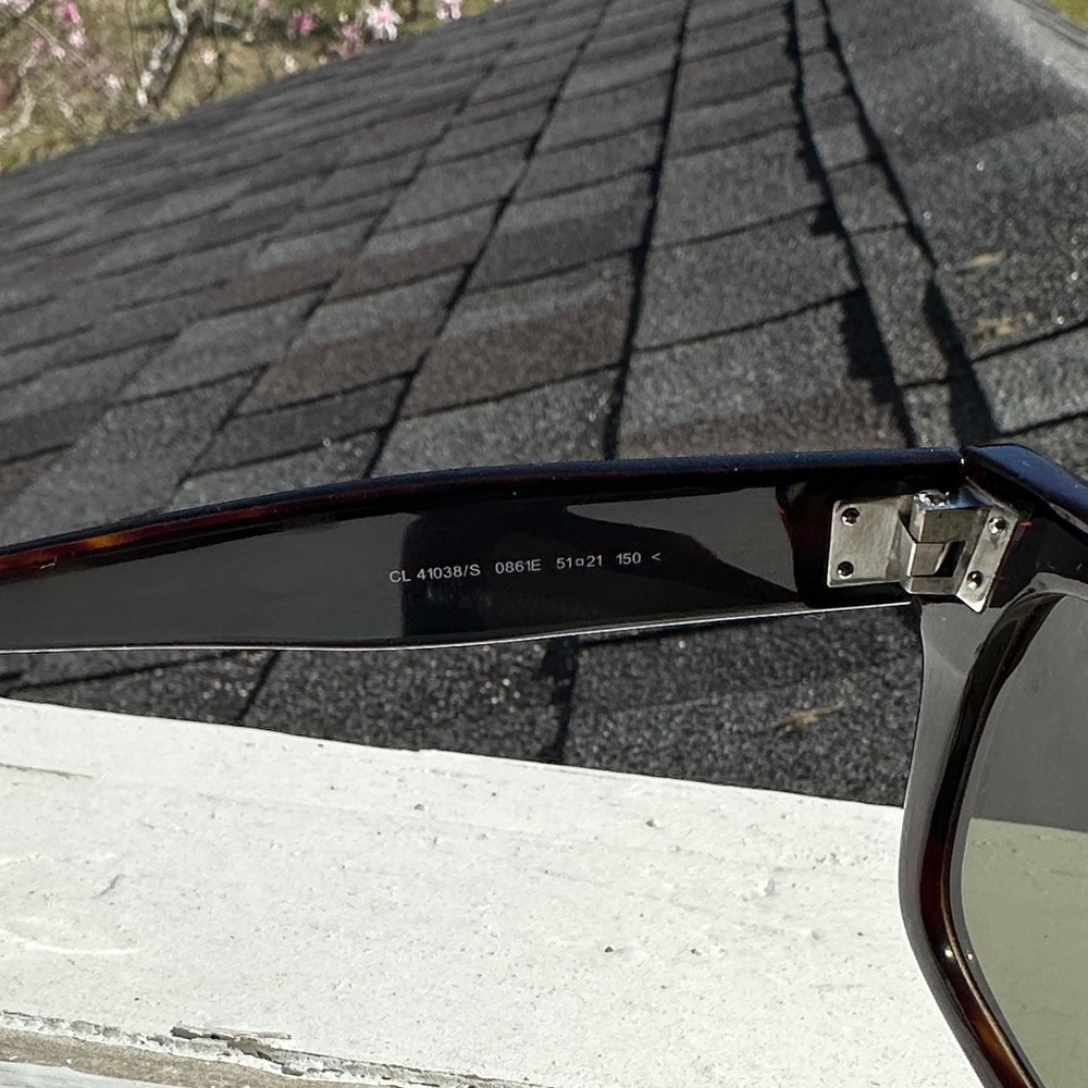 Céline Tortoiseshell Square Sunglasses Brown Italy Designer Classic UV - Picture 9 of 9